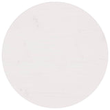 Table Top White ?0x2.5 cm Solid Wood Pine