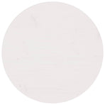 Table Top White ?0x2.5 cm Solid Wood Pine