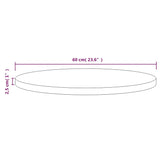 Table Top White ?0x2.5 cm Solid Wood Pine