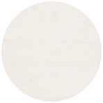 Table Top White Ø70x2.5 cm Solid Wood Pine