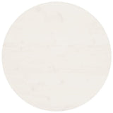 Table Top White Ø70x2.5 cm Solid Wood Pine