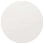 Table Top White ?0x2.5 cm Solid Wood Pine