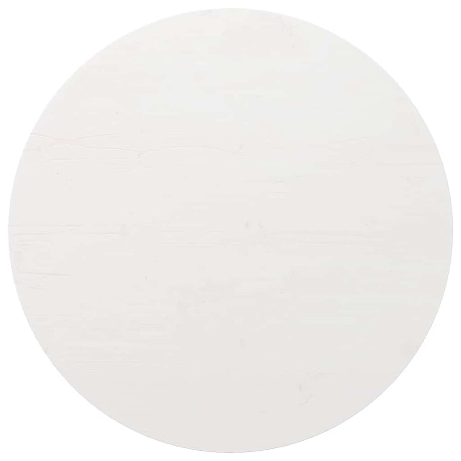 Table Top White ?0x2.5 cm Solid Wood Pine