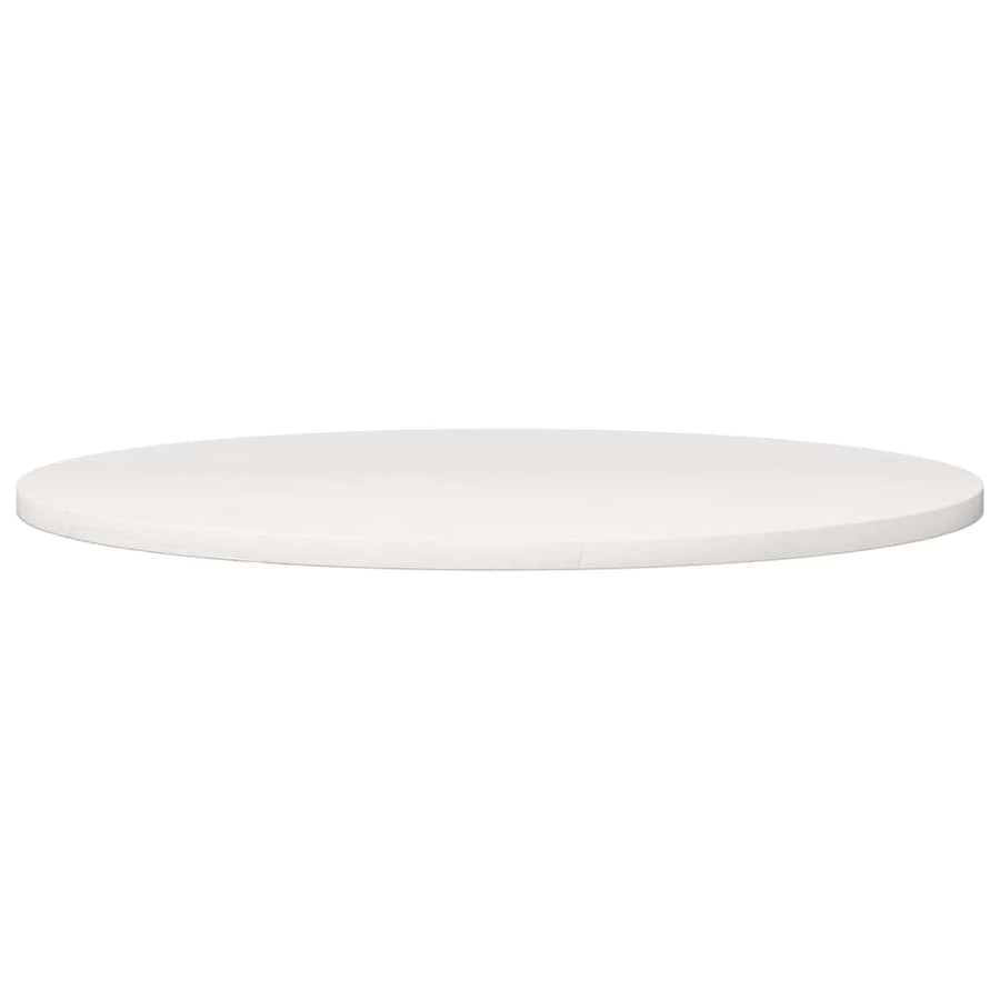 Table Top White ?0x2.5 cm Solid Wood Pine