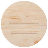 Table Top White ?0x2.5 cm Solid Wood Pine - Top-Down View