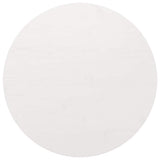 Table Top White ?0x2.5 cm Solid Wood Pine