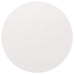 Table Top White ?0x2.5 cm Solid Wood Pine