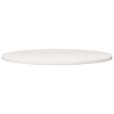 Table Top White Ø90x2.5 cm Solid Wood Pine - Front View