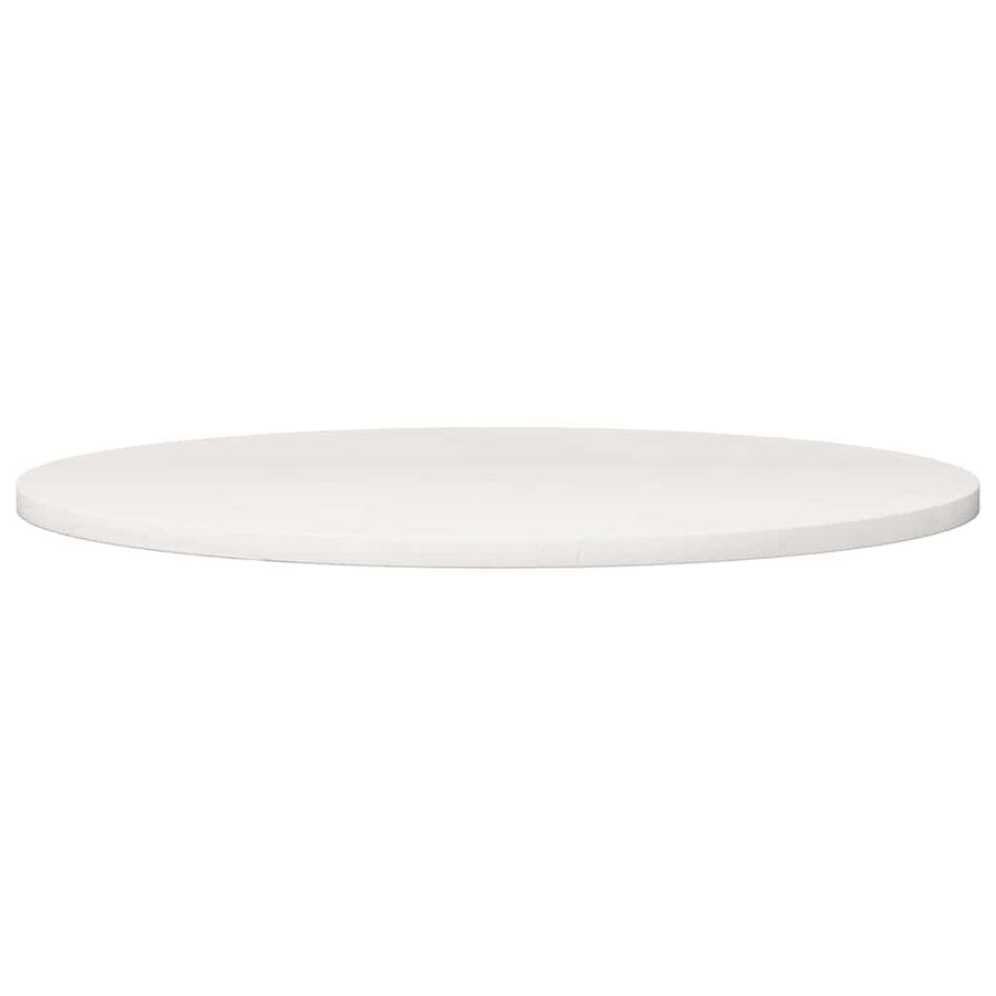Table Top White ?0x2.5 cm Solid Wood Pine