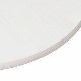 Table Top White ?0x2.5 cm Solid Wood Pine