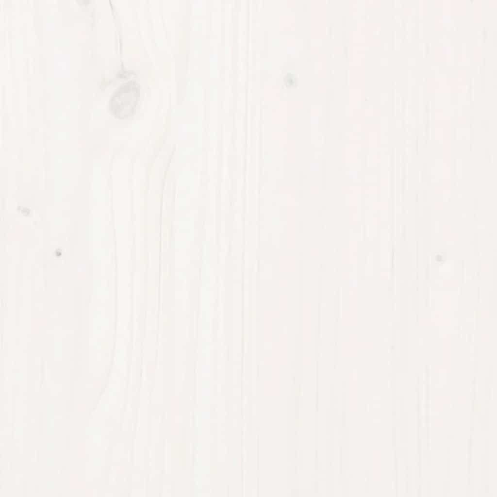 Table Top White Ø90x2.5 cm Solid Wood Pine