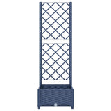 Garden Planter with Trellis Blue Grey 40x40x121.5 cm PP