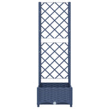 Garden Planter with Trellis Blue Grey 40x40x121.5 cm PP - Top-Down View
