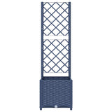 Garden Planter with Trellis Blue Grey 40x40x136 cm PP