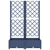 Garden Planter with Trellis Blue Grey 80x40x121.5 cm PP
