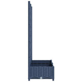 Garden Planter with Trellis Blue Grey 80x40x121.5 cm PP