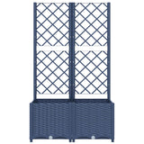 Garden Planter with Trellis Blue Grey 80x40x136 cm PP