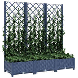 Garden Planter with Trellis Blue Grey 120x40x121.5 cm PP