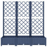 Garden Planter with Trellis Blue Grey 120x40x121.5 cm PP
