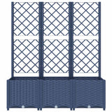 Garden Planter with Trellis Blue Grey 120x40x136 cm PP