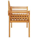 Garden Bench 125 cm Solid Wood Acacia - Side View