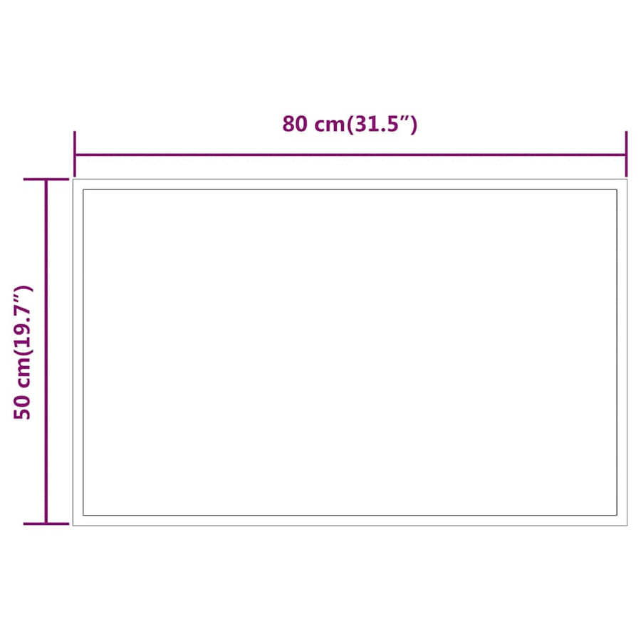 LED Bathroom Mirror 80x50 cm
