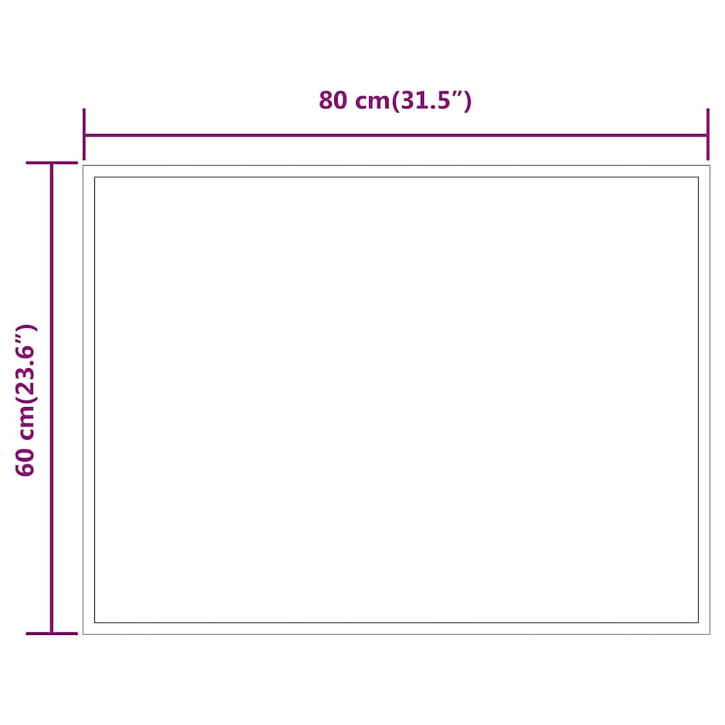 LED Bathroom Mirror 80x60 cm