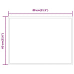 LED Bathroom Mirror 80x60 cm