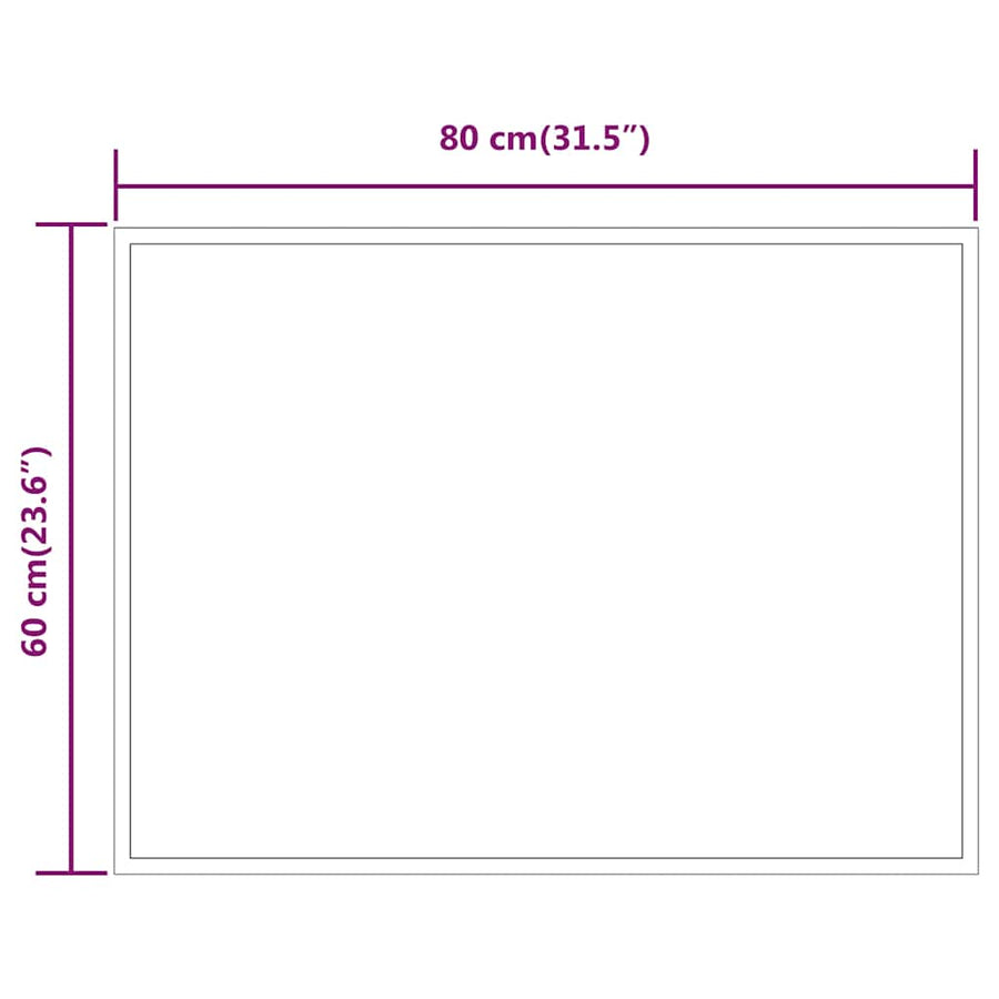 LED Bathroom Mirror 80x60 cm