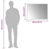 LED Bathroom Mirror 80x60 cm - Rear View