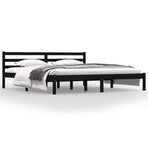 Bed Frame without Mattress Black 183x203 cm King