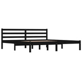 Bed Frame without Mattress Black 183x203 cm King