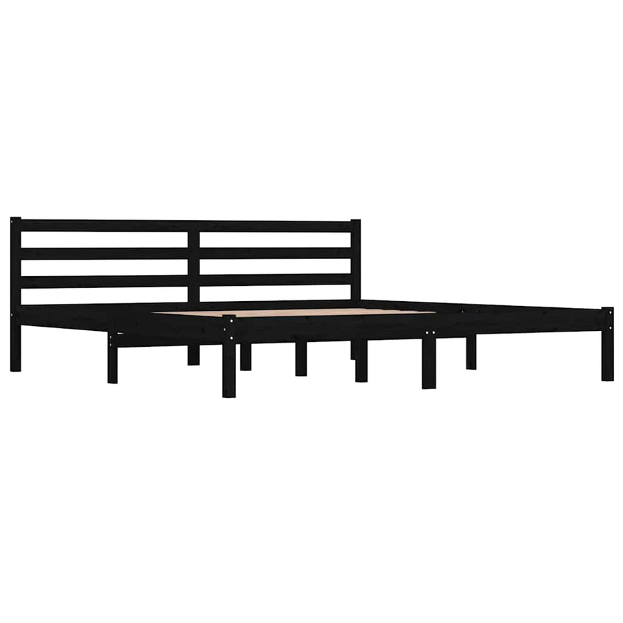 Bed Frame without Mattress Black 183x203 cm King