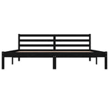 Bed Frame without Mattress Black 183x203 cm King