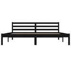 Bed Frame without Mattress Black 183x203 cm King