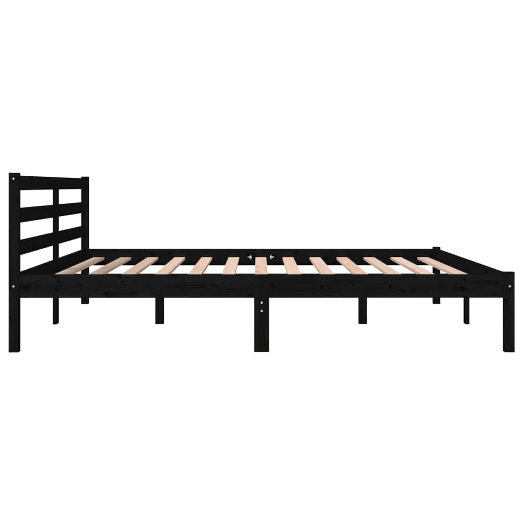 Bed Frame without Mattress Black 183x203 cm King