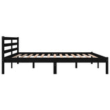 Bed Frame without Mattress Black 183x203 cm King