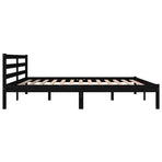 Bed Frame without Mattress Black 183x203 cm King