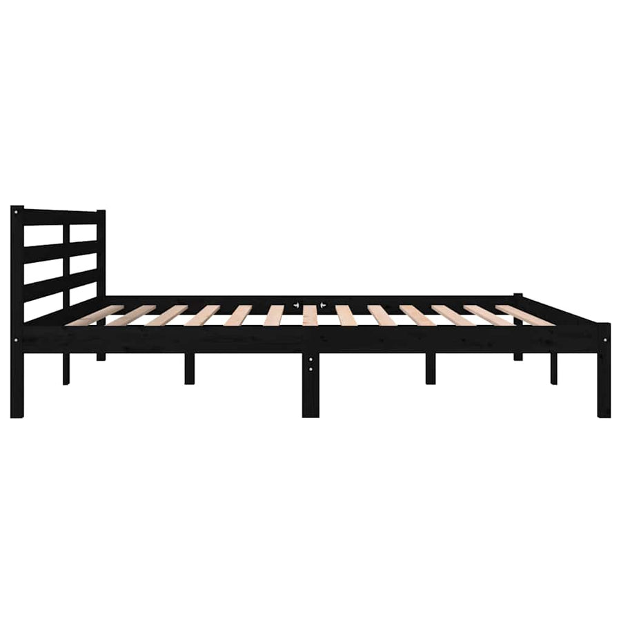 Bed Frame without Mattress Black 183x203 cm King
