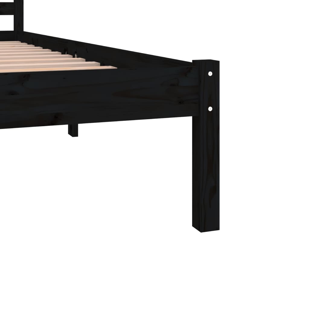 Bed Frame without Mattress Black 183x203 cm King