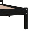 Bed Frame without Mattress Black 183x203 cm King