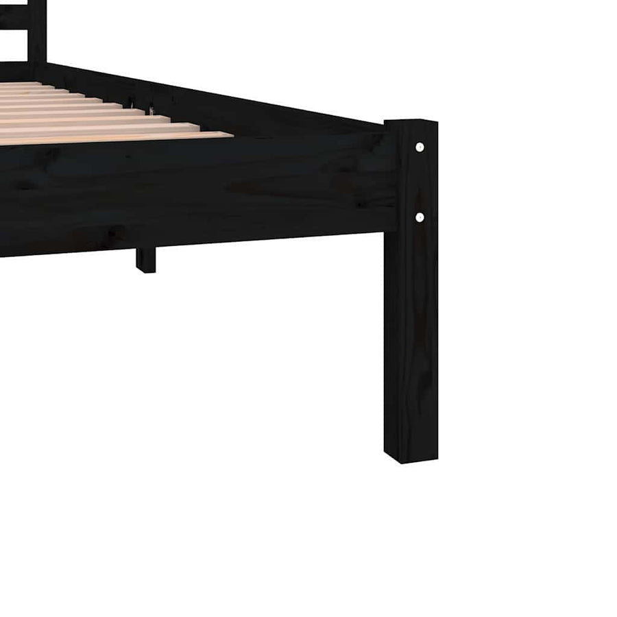 Bed Frame without Mattress Black 183x203 cm King