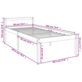 Senior Bed without Mattress 90x190 cm