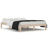 Bed Frame without Mattress Solid Wood 150x200 cm - Front View