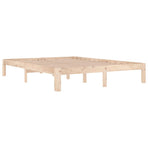 Bed Frame without Mattress Solid Wood 150x200 cm