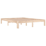 Bed Frame without Mattress Solid Wood 150x200 cm - Side View