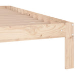 Bed Frame without Mattress Solid Wood 150x200 cm