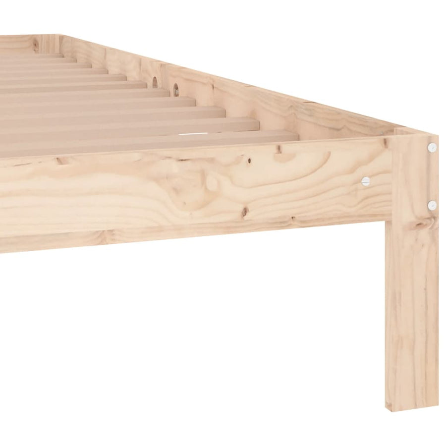 Bed Frame without Mattress Solid Wood 150x200 cm