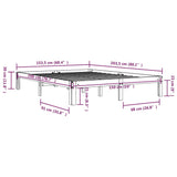 Bed Frame without Mattress Solid Wood 150x200 cm - Low Angle