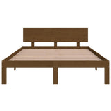 Bed Frame without Mattress Honey Brown 135x190 cm